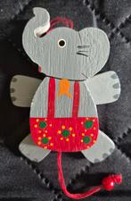 Houten trekpoppetje olifant, Ophalen of Verzenden, Zo goed als nieuw, Overige typen