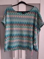 H&M top - aquablauw - missoni strepen - maat XL, H&M, Blauw, Maat 46/48 (XL) of groter, Ophalen of Verzenden