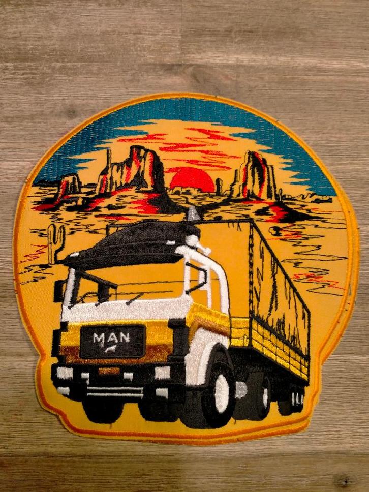 MAN vrachtwagen truck embleem patch GROOT wagen kleding 2, Verzamelen, Automerken, Motoren en Formule 1, Nieuw, Auto's, Ophalen of Verzenden