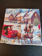 4 x Kussenovertrek Linnen Kerstmis Kerst Kussen Stoel 45 x45, Diversen, Ophalen of Verzenden, Nieuw