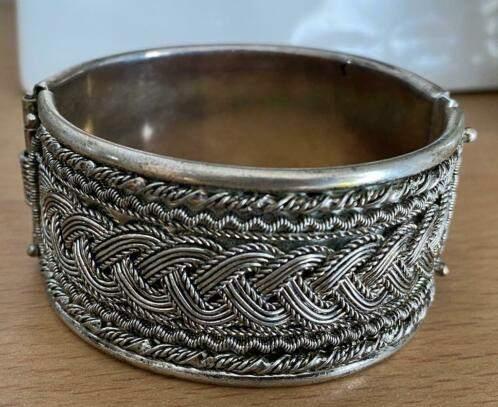 Armband verzilverd [v], Sieraden, Tassen en Uiterlijk, Armbanden, Zo goed als nieuw, Zilver, Zilver, Ophalen of Verzenden