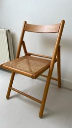 Vintage webbing stoeltje klapstoel, Huis en Inrichting, Stoelen, Ophalen, Zo goed als nieuw, Bruin, Eén