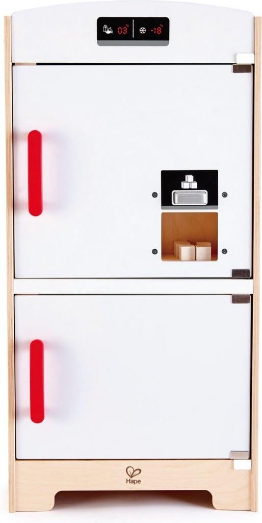 Nieuw houten Koelkast/diepvriescombinatie Wit, Kinderen en Baby's, Speelgoed | Houten speelgoed, Ophalen, Nieuw