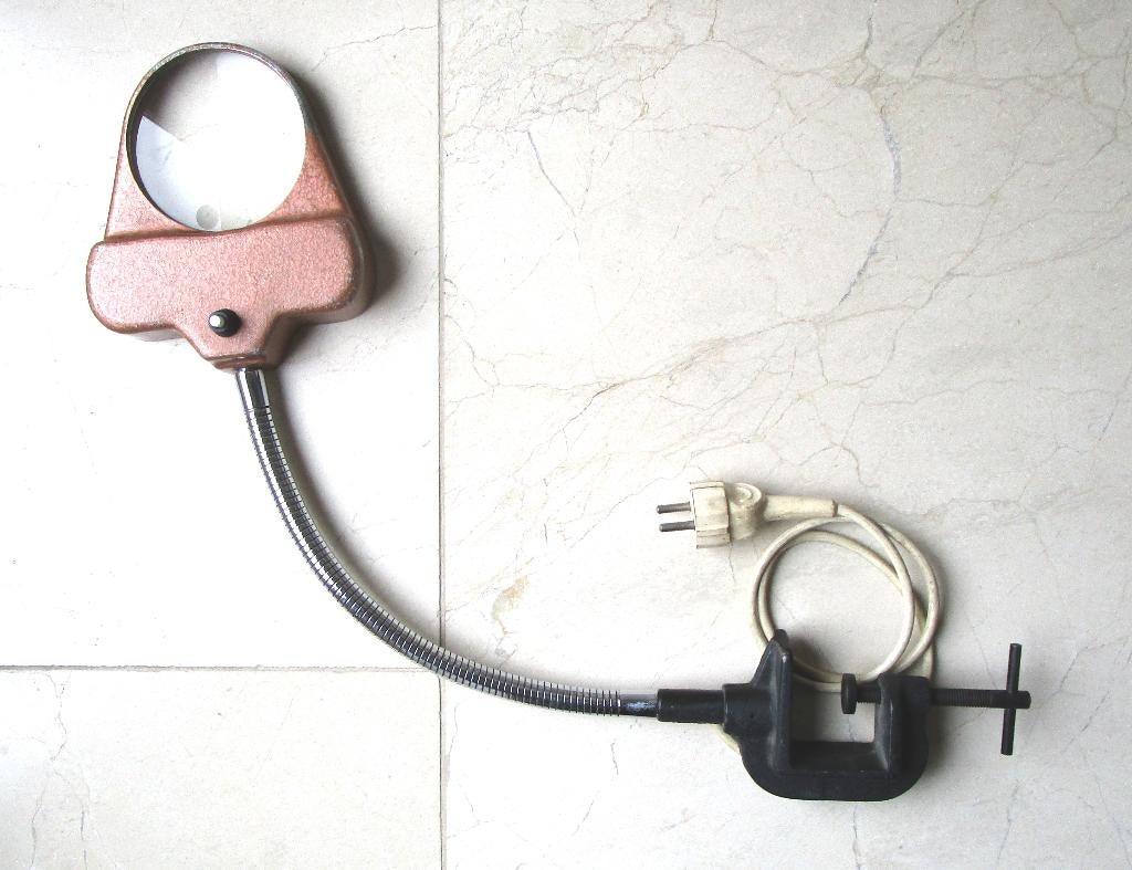 Vintage loupelamp/loeplamp/vergrootlamp, Ophalen of Verzenden, Gebruikt, Loeplamp