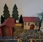 Vintage Boerderij/kerststal kerst, Diversen, Ophalen of Verzenden, Zo goed als nieuw