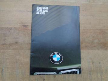 BMW 5 Serie E28 Folder Brochure Nederlands Druk 1984 beschikbaar voor biedingen