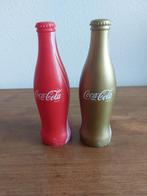 Coca Cola Paaltjesvoetbal flesjes plastic 1x rood en 1x goud, Ophalen of Verzenden, Nieuw, Overige typen