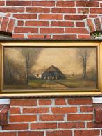 Schaapskooi in Drenthe geschilderd op doek  gescheerd., Huis en Inrichting, Woonaccessoires | Schilderijen, Tekeningen en Foto's