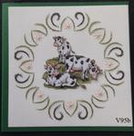 Geborduurde kaarten varken dolfijn tijger leeuw vlinder poes, Ophalen of Verzenden, Nieuw, Dieren