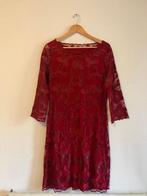 Jurk, donkerrood,  kant,  bruiloft, party, cocktailjurk, Maat 38/40 (M), Ophalen of Verzenden, Zo goed als nieuw, Phase Eight