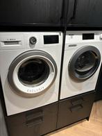 Wasmachine & Warmtepompdroger Set, Witgoed en Apparatuur, Ophalen, Zo goed als nieuw, Voorlader, Kort programma