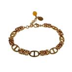 15cm tot 19cm Armband Dames Verguld RVS Byzantijnse en Anker, Sieraden, Tassen en Uiterlijk, Armbanden, Staal, Birgitta-Gracht 33, 6465 EL Kerkrade, Nederland
