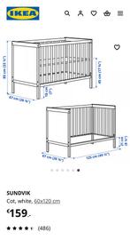 Ikea ledikant met matras en hoezen, Kinderen en Baby's, Babywiegjes en Ledikanten, Ophalen of Verzenden, Zo goed als nieuw, Ledikant