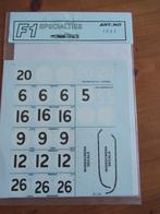 Lotus 25 conversion decals (F1 Specialties 1/20), Overige merken, Auto, Groter dan 1:32, Nieuw