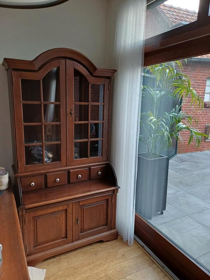Mooie houten servieskast, Huis en Inrichting, Kasten | Buffetkasten, Gebruikt, 150 tot 200 cm, 50 tot 100 cm, 25 tot 50 cm, Met lade(s)