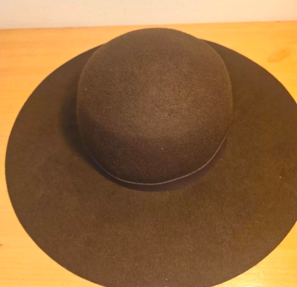 Bruine Romano wollen hoed - Klassiek model, Romano, Hoed, Nieuw, One size fits all