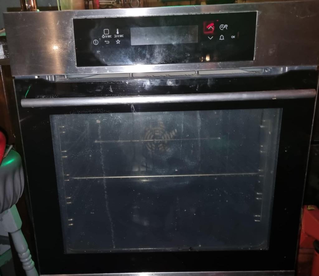 rvs inbouw oven, Gebruikt, Oven met grill, Inbouw, 45 tot 60 cm