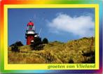 Vuurtorens Vlieland - 4 ansichtkaarten, Verzamelen, Verzenden, 1980 tot heden, Gelopen, Waddeneilanden
