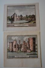 ABCOUDE ABKOUDE GEKLEURDE KOPERGRAVURE 1711 SCHIJNVOET E73, Antiek en Kunst, Kunst | Etsen en Gravures, Verzenden