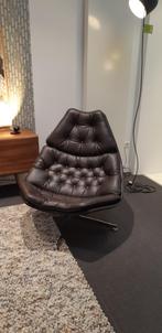 Artifort fauteuil F587, 75 tot 100 cm, Leer, 75 tot 100 cm, Zo goed als nieuw