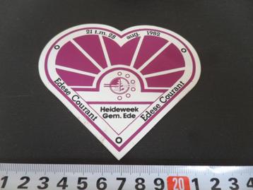 sticker hart hartje 1982 edese courant heideweek gem. ede * beschikbaar voor biedingen