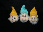 Disney dwergen vingerpoppetjes  sneezy , happy en sleepy, Verzamelen, Ophalen of Verzenden, Sneeuwwitje of Doornroosje, Zo goed als nieuw