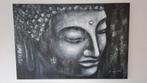 Boeddha Schilderij op Canvas - Zwart Wit, Ophalen