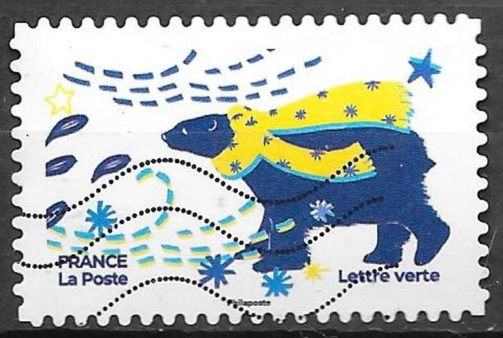 Frankrijk:  kerstzegel (4) uit 2021, Postzegels en Munten, Postzegels | Europa | Frankrijk, Gestempeld, Ophalen of Verzenden
