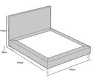 Ikea Lauvik bed 140x200cm, grijs, Huis en Inrichting, Slaapkamer | Bedden, Ophalen, Overige materialen, Gebruikt, Tweepersoons