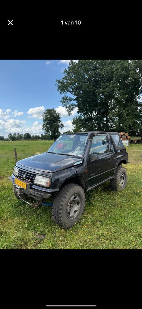 Suzuki Vitara 1.6 JLX Cabrio 16V 4WD 1995 Zwart, Auto's, Suzuki, Particulier, Vitara, Benzine, SUV of Terreinwagen, Handgeschakeld