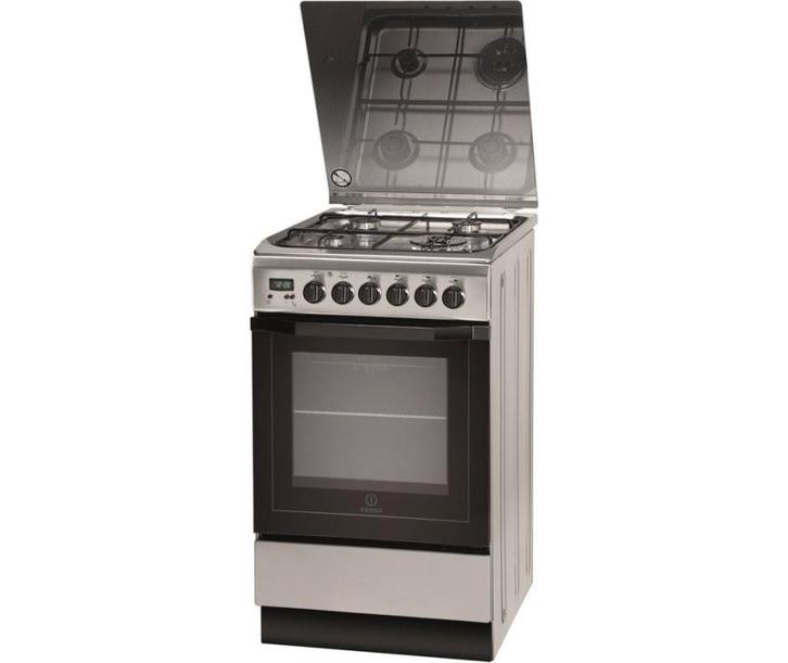 Indesit I5TMH6AG gas fornuis/gas stove, Witgoed en Apparatuur, Fornuizen, Gebruikt, Vrijstaand, Gas, 4 kookzones, 85 tot 90 cm
