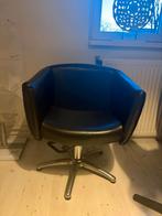 Kapperspompstoel, Gebruikt, Leer, Zwart, Ophalen of Verzenden