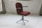 Vintage Mat Chroom Jaren '30 Gispen 356 Bureaustoel Corduroy, Ophalen, Gebruikt, Zwart, Bureaustoel
