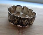 zilveren Siam Niello paneel armband met dansers [982], Verzenden, Zo goed als nieuw, Zilver, Zilver