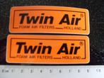 2x sticker twin air foam air filters holland logo, Merk, Zo goed als nieuw, Verzenden