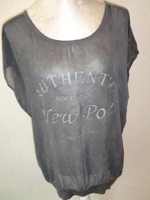 valt als maat XL oksel tot oksel 63 cm, Kleding | Dames, Grote Maten, Zo goed als nieuw, Shirt of Top, Grijs, Ophalen of Verzenden