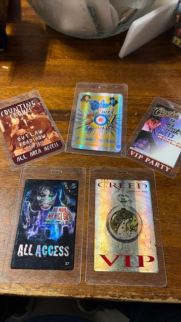 Rock backstage laminated passen Who Alice Cooper Creed ea beschikbaar voor biedingen