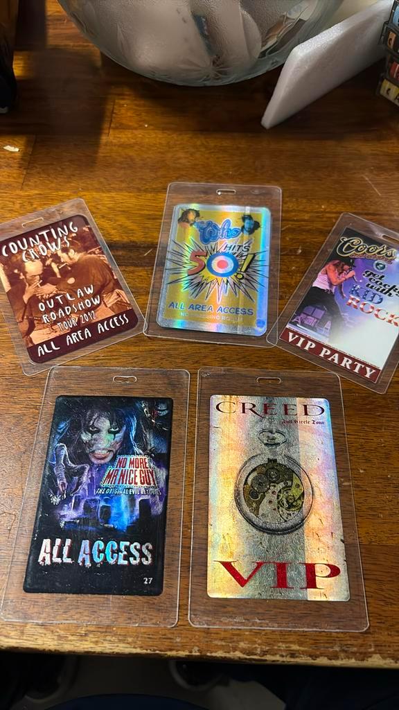 Rock backstage laminated passen Creed Kid Rock Counting crow, Verzamelen, Muziek, Artiesten en Beroemdheden, Zo goed als nieuw