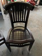 5 dezelfde hardhouten eetkamerstoelen, Ophalen, Gebruikt, Bruin, Vier