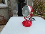 schitterende tafel rode retro vintage koplamp tafellamp, Huis en Inrichting, Ophalen of Verzenden, Gebruikt, Glas