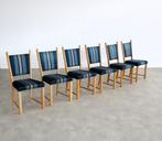 brutalist eetkamerstoelen | vintage stoelen | jaren 60 | (2), Hout, Gebruikt, ., Ophalen of Verzenden
