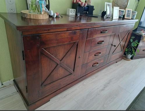 dressoir, spiegel en tv meubel, Huis en Inrichting, Kasten | Dressoirs, Zo goed als nieuw, 200 cm of meer, 75 cm of meer, Met lade(s)