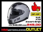 Motorhelm HJC F70 Mago - Zwart-Grijs - M-58, Info@huybersmotoren.nl, HM - Sale, Integraalhelm, Dames