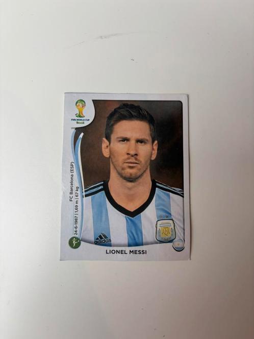 Panini Wk 2014 sticker Messi, Hobby en Vrije tijd, Stickers en Plaatjes, Zo goed als nieuw, Sticker, Ophalen of Verzenden