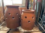 2 terra cotta windlichten, Ophalen