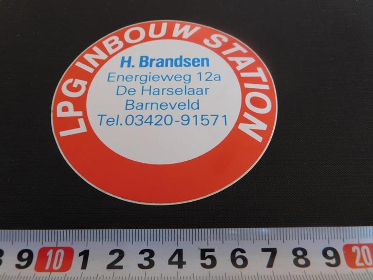 sticker Barneveld H. BRANDSEN LPG inbouw station, Hobby en Vrije tijd, Stickers en Plaatjes, Zo goed als nieuw, Sticker, Ophalen