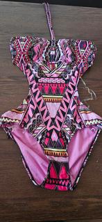 Nieuw badpak, roze gedessineerd, maat 38, Ophalen of Verzenden, Nieuw, Roze, Badpak