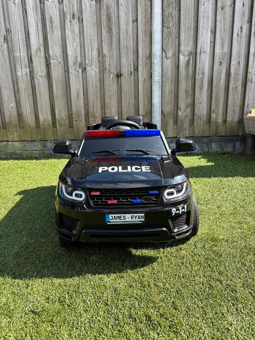 ACCU AUTO RANGEPOWER ZWART POLITIE USA, Kinderen en Baby's, Speelgoed | Buiten | Accuvoertuigen, Zo goed als nieuw, Ophalen