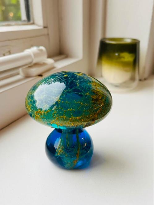 Mdina glas, Malta, presse papier, paddenstoel, Antiek en Kunst, Antiek | Glas en Kristal, Ophalen of Verzenden
