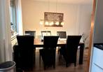 Eettafel met 6 stoelen met lamp, Huis en Inrichting, Tafels | Eettafels, Ophalen, Gebruikt, 100 tot 150 cm, Koloniaal